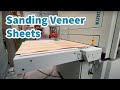 Sanding veneer sheets with kundig technic wide belt sander