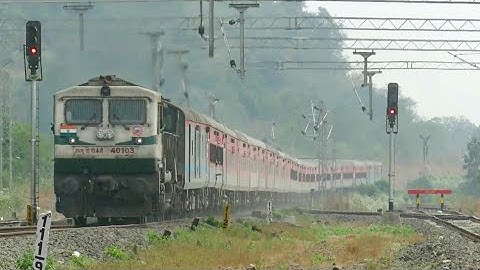 Feel The Thunder:Blasting Down Bad Track:High Speed Train In Terrific Mood:Konkan Railway