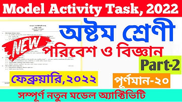 Model Activity Task Class 8 Science February 2022 part 2| model activity