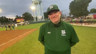 Benedictine baseball coach Sean Ryan after 6-0 win over Miller School in VISAA Division I state