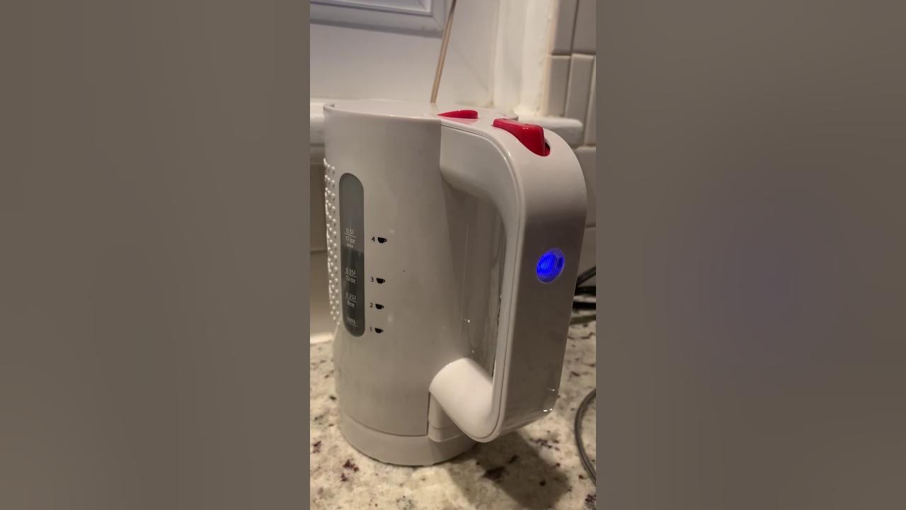 Bodum bistro 17oz electric kettle boil shutoff time longer than old