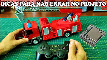 DICAS Estou Usando Todos os Botões do Controle de PS2 no Caminhão de Bombeiros de Controle Remoto