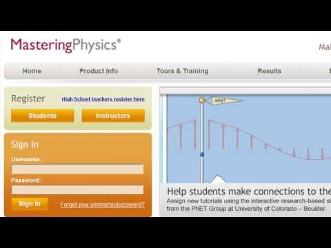 MasteringPhysics Registration