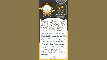 #تلاوة_في_دقيقة ( أمن هو قانت آناء الليل ساجدا وقائما ) تلاوة رائعة للشيخ #سعد_الغامدي