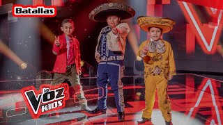 Video thumbnail of "Mathías, Juan David y Neymar cantan ‘El Rey’ - Batallas | La Voz Kids Colombia"