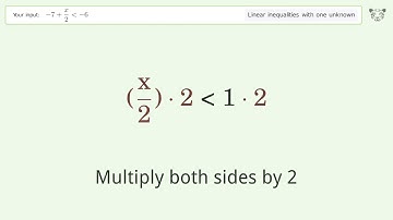 Solving Linear Inequalities: -7+x/2 is Smaller Than -6