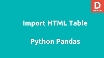 Importing HTML table into Pandas