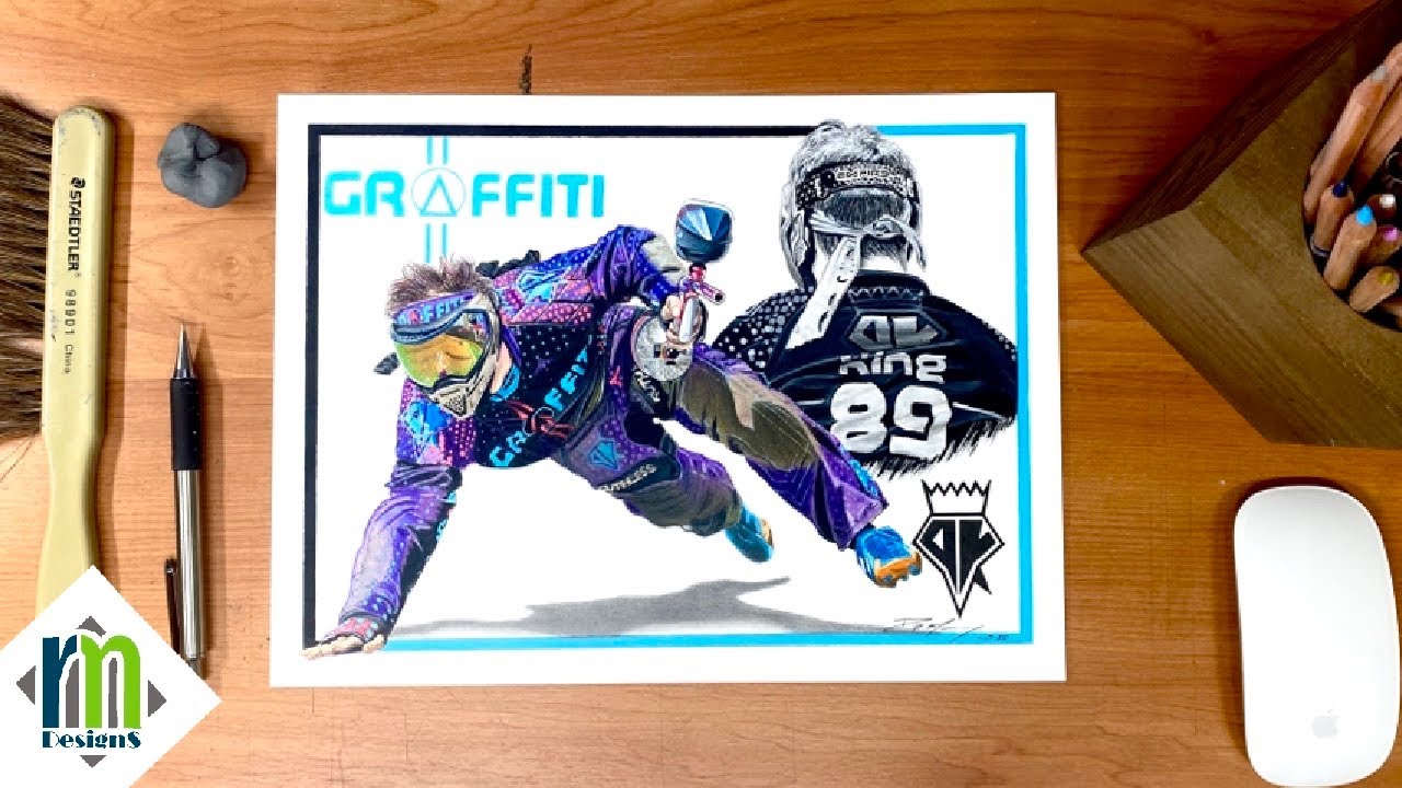 Drawing Paintball Athlete - Graffitis Justin King  | RM Designs15
