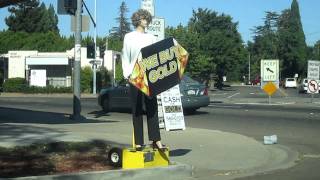 Hannibal Lecter Tranny Robot Sign Waver