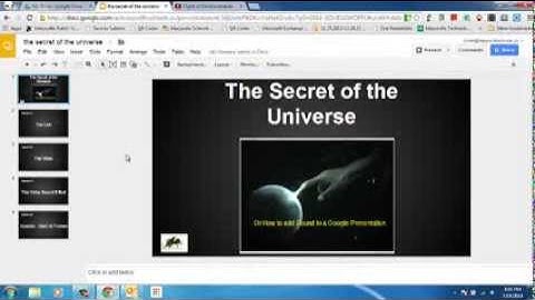 How to add sound to a Google Presentation part 1