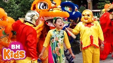 Múa Lân ♫ Chúc Tết ♫ Bé Thương Ông Địa - Nhạc Xuân Thiếu Nhi Vui Nhộn