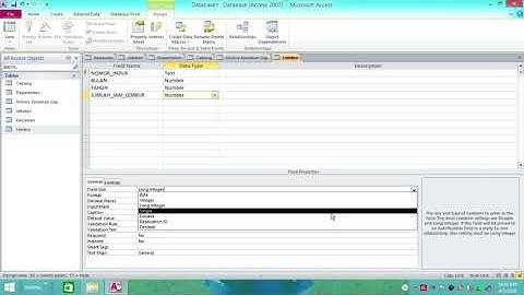 Membuat Database Di Microsoft Access 2010