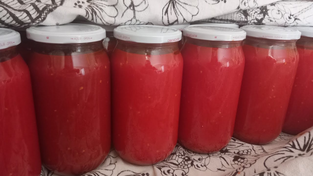 FİRESİZ DOMATES KONSERVE ÇOK ÖZEL TARİF🎀 #domateskonservesi#domatessosu#domates#yemektarifleri#sos