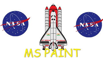 How To Draw Rocket / SPACE SHUTTLE in MS PAINT