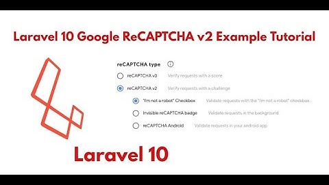 Laravel 10 Google ReCaptcha V2 Example
