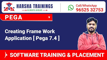 #Pega 7.4 | Creating Frame Work Application [ Pega 7.4 ] | For Training Cal/Watsapp +919652532753