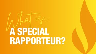 What is a Special Rapporteur?