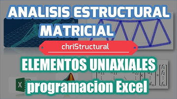 ANALISIS ESTRUCTURAL MATRICIAL - PROGRAMACION EXCEL - ELEMENTOS UNIAXIALES