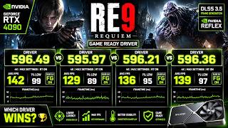 RE9 Requiem Game Ready Driver 596.49 vs 595.97 vs 596.21 vs 596.36