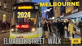 Melbourne central Elizabeth Street Walk 4K | Melbourne walk 2024