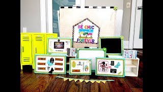 DIY American Girl Doll Lockers, Books and Classroom Accessories