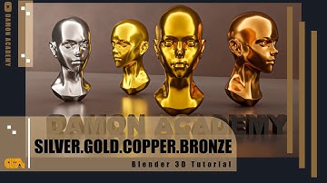 How to create Silver Gold Copper Bronze in blender 3.5 for beginner (blender tutorial) #b3d #blender