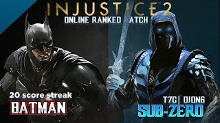 Djon6 (sub-zero) vs compa10 (batman) 20 score streak - online ranked