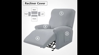 How to Install 4 Pcs Recliner Stretch Sofa Cover screenshot 5