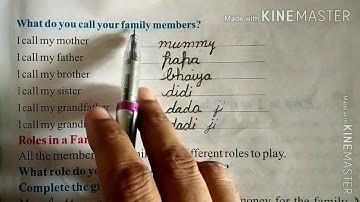 Class-1/EVS/Chapter-3/My family/ Part-1