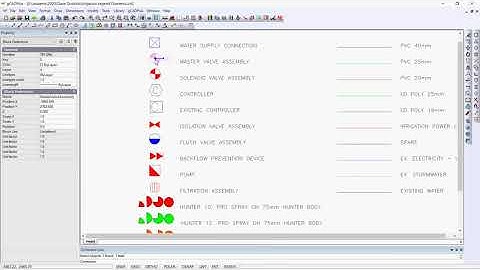 Developing a palette of irrigation symbols for landscape design use