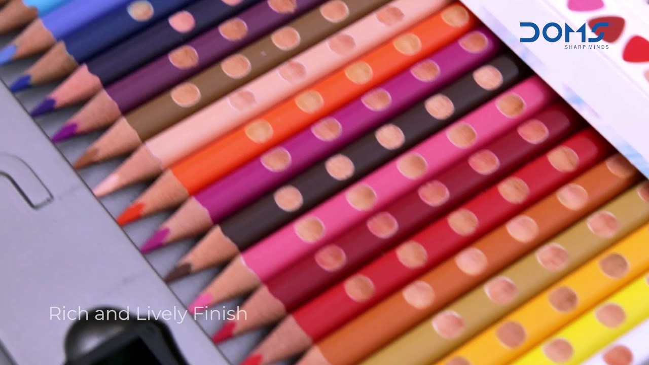 Unboxing Doms Groove Colour Pencils Sharp Minds Youtube
