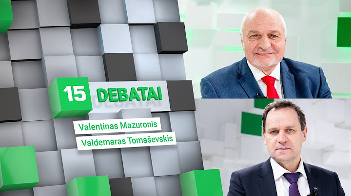 15min studijoje – kandidatų į prezidento postą V.Mazuronio ir V.Tomaševskio debatai