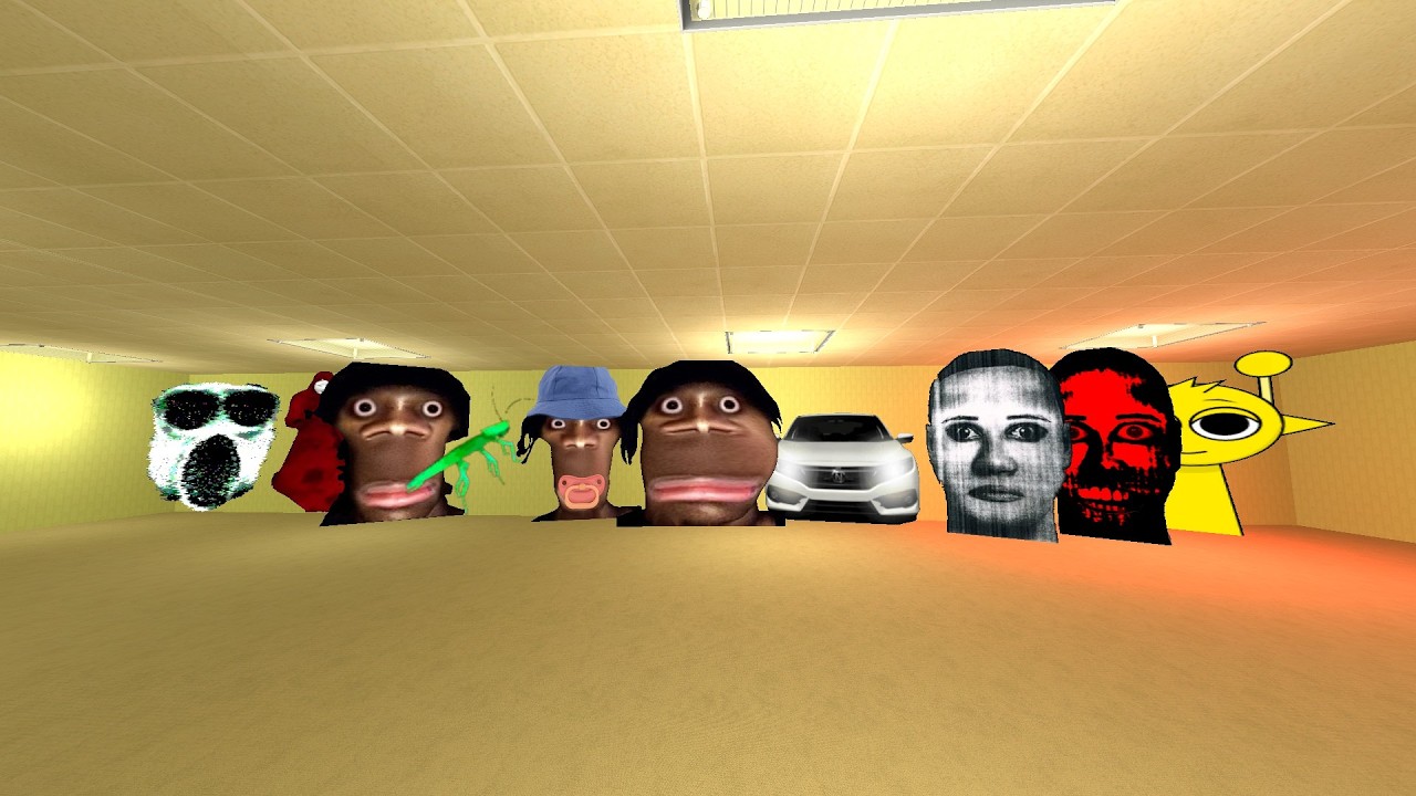 unlimited nextbots in backrooms and garrys mod #Gmod_#Nextbots_#Criminal_Gmod