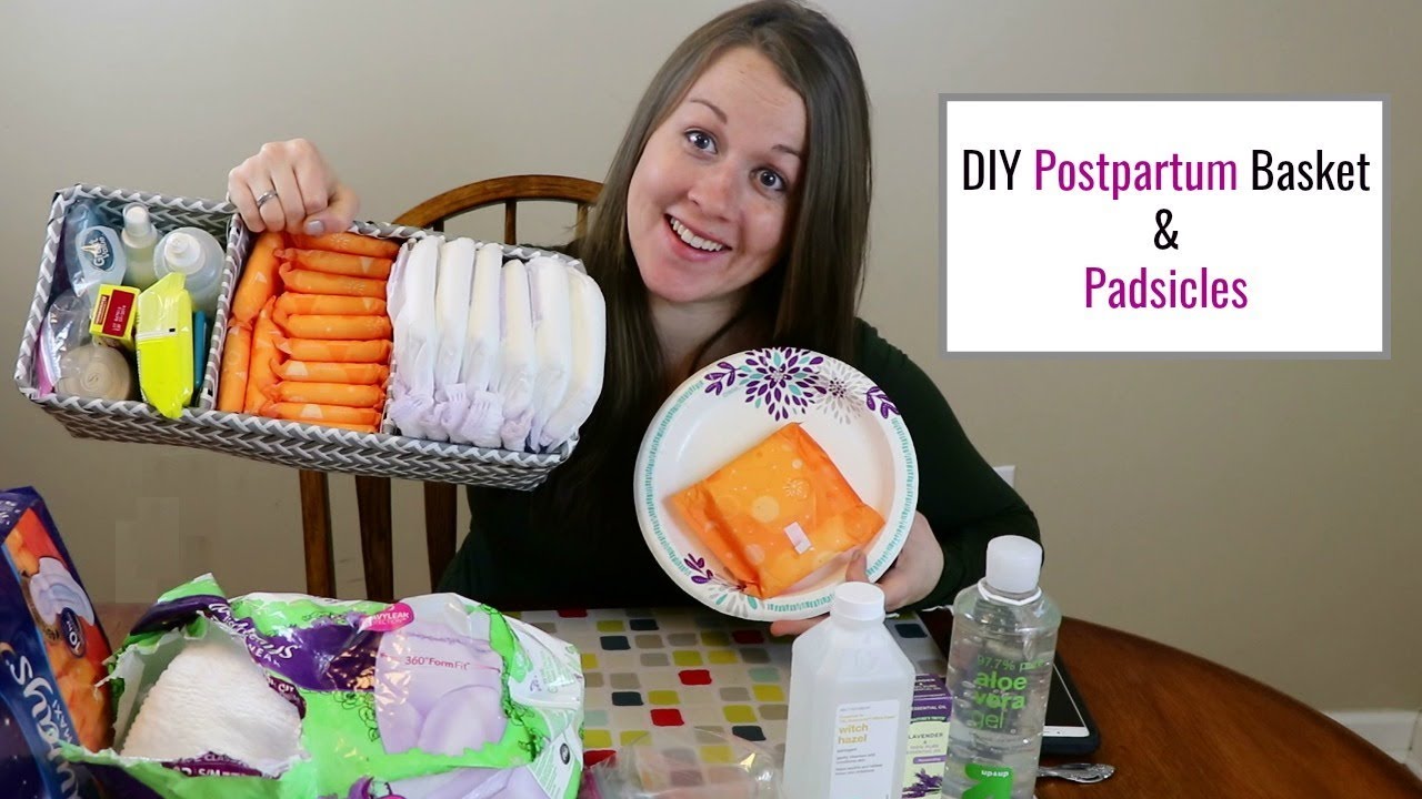 DIY Postpartum Basket & Padsicles (Baby #3)