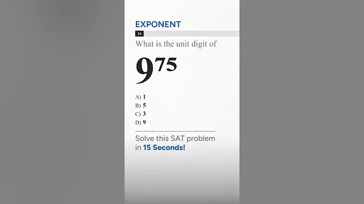 What’s the Units Digit of 9⁷⁵? The Surprising Pattern Revealed! #satmath #sat