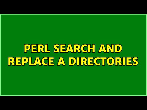 Perl search and replace a directories