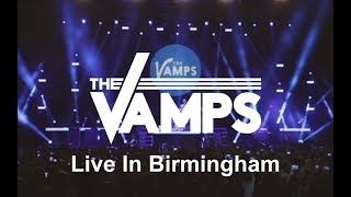The Vamps playing live at the National Indoor Arena in Birmingham o...