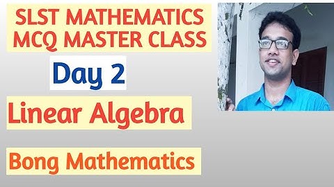 Mcq Master Class 2||(Linear) Mcq on eigen vector and Dimension of vector subspace|| SLST MATHEMATICS