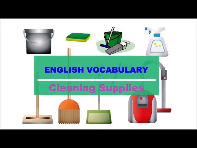House Cleaning Supplies List with Picture  Cleaning supplies list, English  vocabulary words learning, English vocabulary words