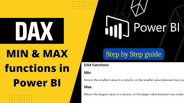 1.Power BI-DAX Functions| How to use MIN & MAX function in Power BI