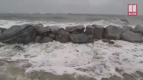 Hurricane Dorian brings big waves to the beach at St. Simons