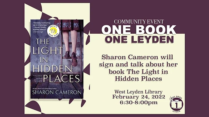 One Book One Leyden - The Light in Hidden Places - Author Visit Live-Stream