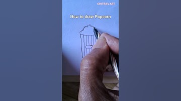 how to draw Popcorn 🍿  #shorts #drawing #popcorn  #youtubeshorts