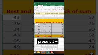 best and advance function of excel @ sum # foryou@ viral $