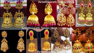 latest gold wedding earrings designs|gold jhumkas designs with weight|gold chandbali earrings design