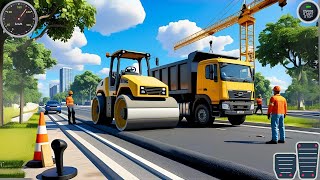 🚧 Road Construction Simulator 2025 | Road Roller & Truck Gameplay | 3D Construction Game screenshot 5