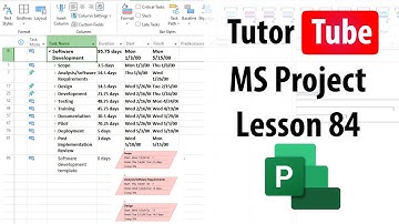 Microsoft Project - Lesson 84 - Identifying Critical Tasks