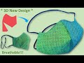 3D DIY Face Mask Sewing Tutorial, Breathable & Head Strap | Make Face Mask Cloth with Filter Pattern