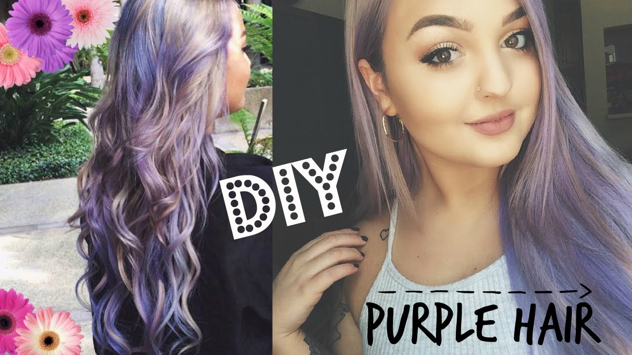 DIY HOW TO PASTEL LAVENDER PINK SILVER HAIR YouTube