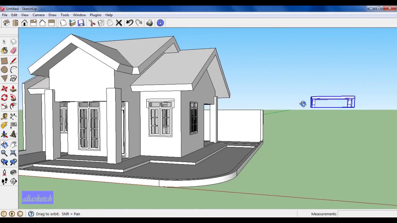 Sketchup tutorial house design PART 2 - YouTube